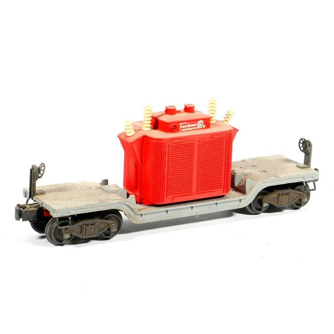 Lionel Postwar [2461] Depressed Center Flat Car with Red Xfmr (1 of 2)