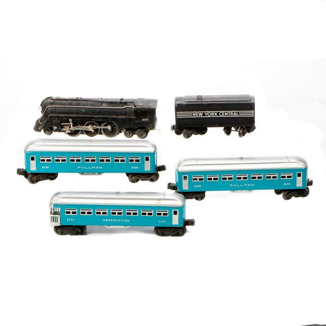 Lionel Postwar 221 and Tender, 2430,, 2430, 2431 Silver/Blue (1 of 3)