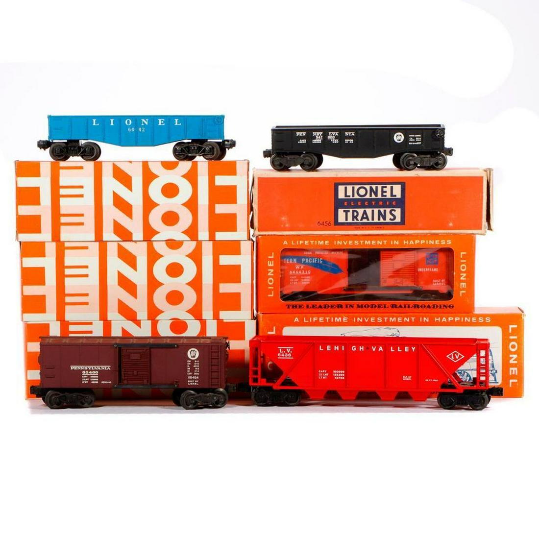 Lionel Postwar 6464 Box Cars, 6361, 6436, X6454, 2452, 6042, 6456 (1 of 2)