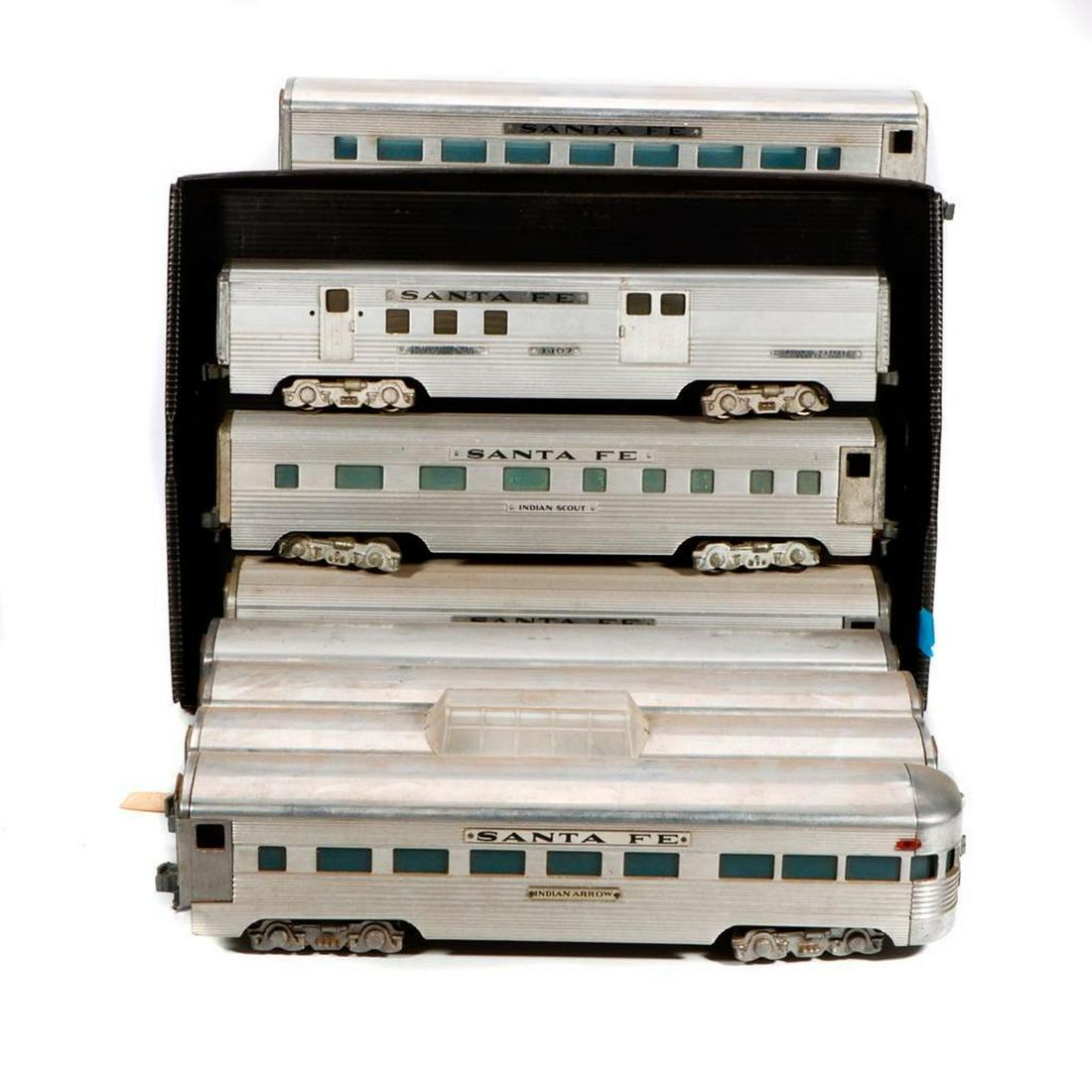 Kusan/AMT Aluminum Passenger Cars: Kusan/AMT Aluminum Passenger Cars 3160 Santa Fe Coach. Dirty 3160 Santa Fe Coach. Dirty Santa Fe Indian Lake Coach. Dirty Santa Fe Buena Vista - vista dome. Dirty 4170 Santa Fe Baggage. Dirty Santa Fe