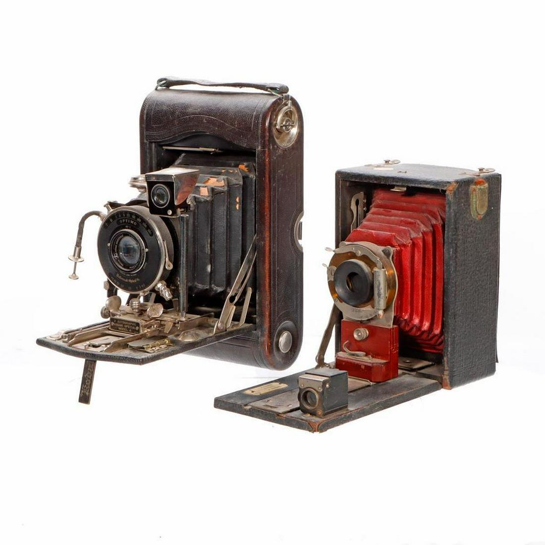 Kodak 3 Autographic Folding Camera, with another. (1 of 3)