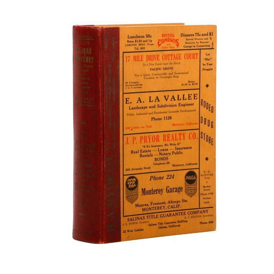 Polk's Salinas Monterey Directory, 1933. (1 of 5)