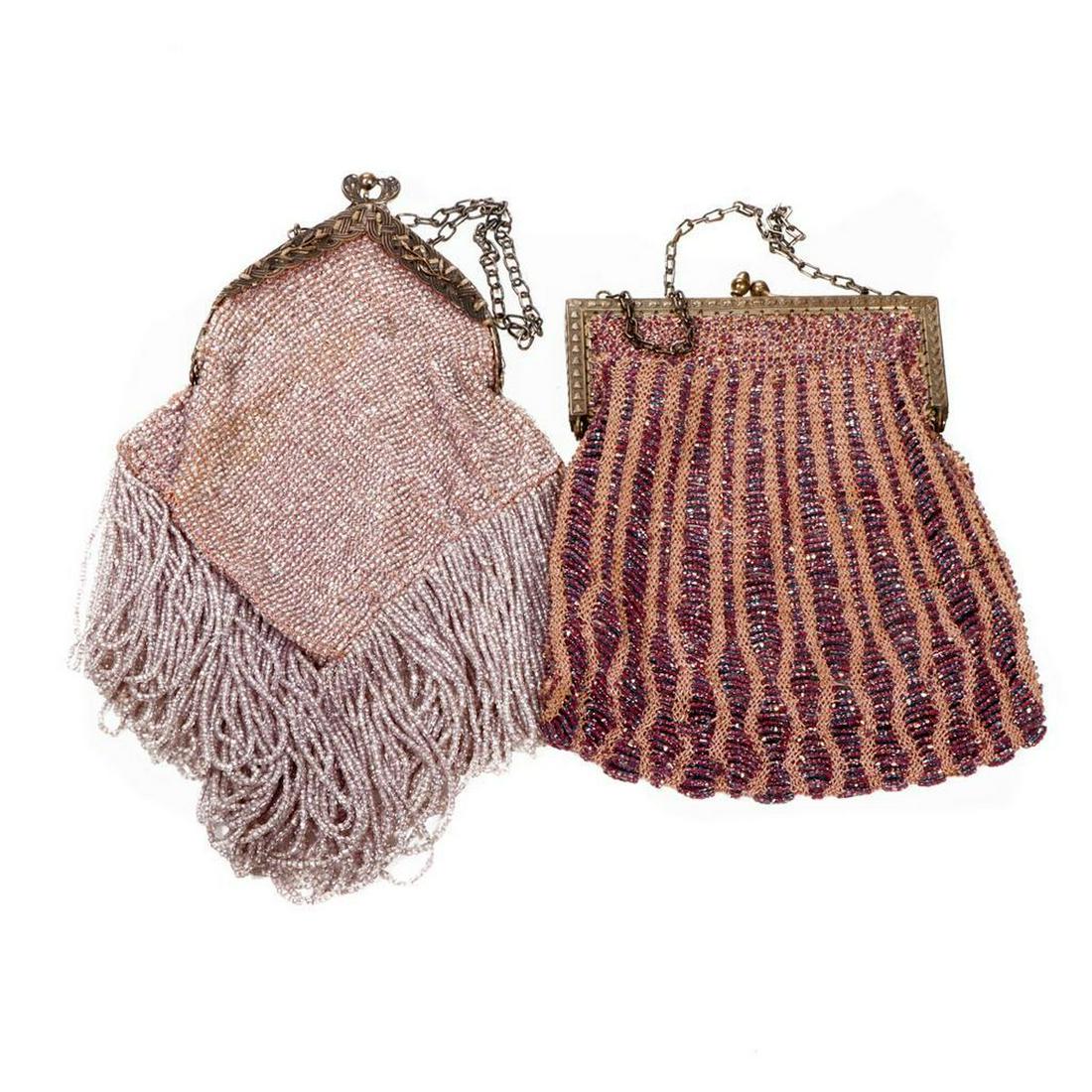 Two Vintage Pink Beaded Purses. (1 of 3)