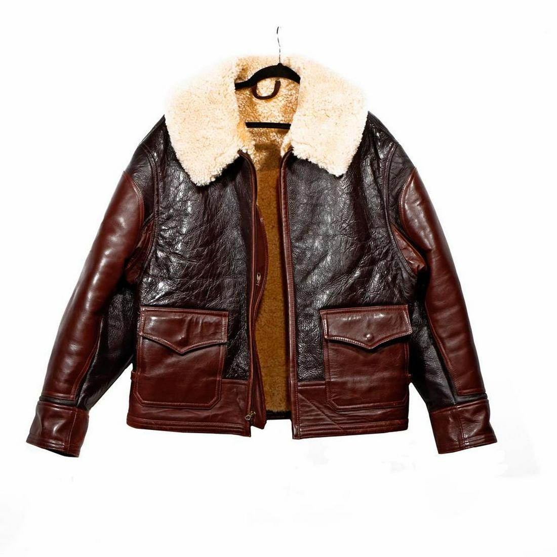 Eastman Leather Sheepskin Bomber Jacket. (1 of 3)