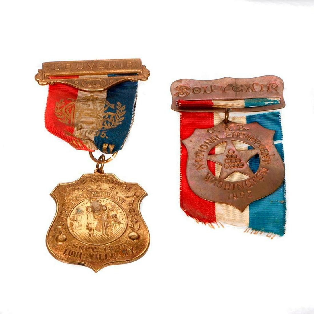 Two Civil War Veteran Souvenir Pins. (1 of 3)