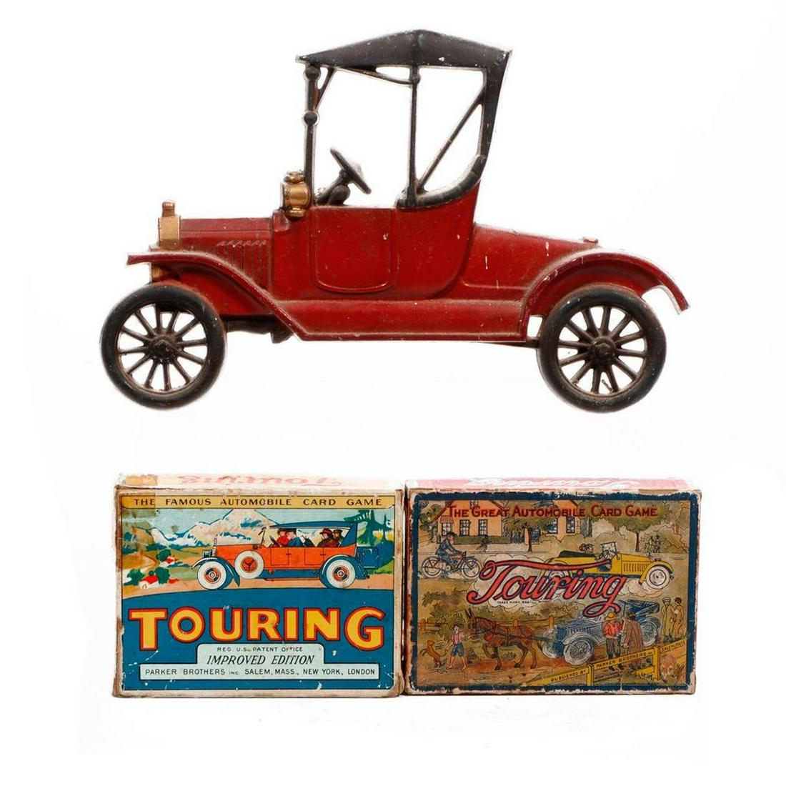 Parker Brothers Touring Card Game - two versions and Sexton Antique Car Wall Hanging (1 of 2)