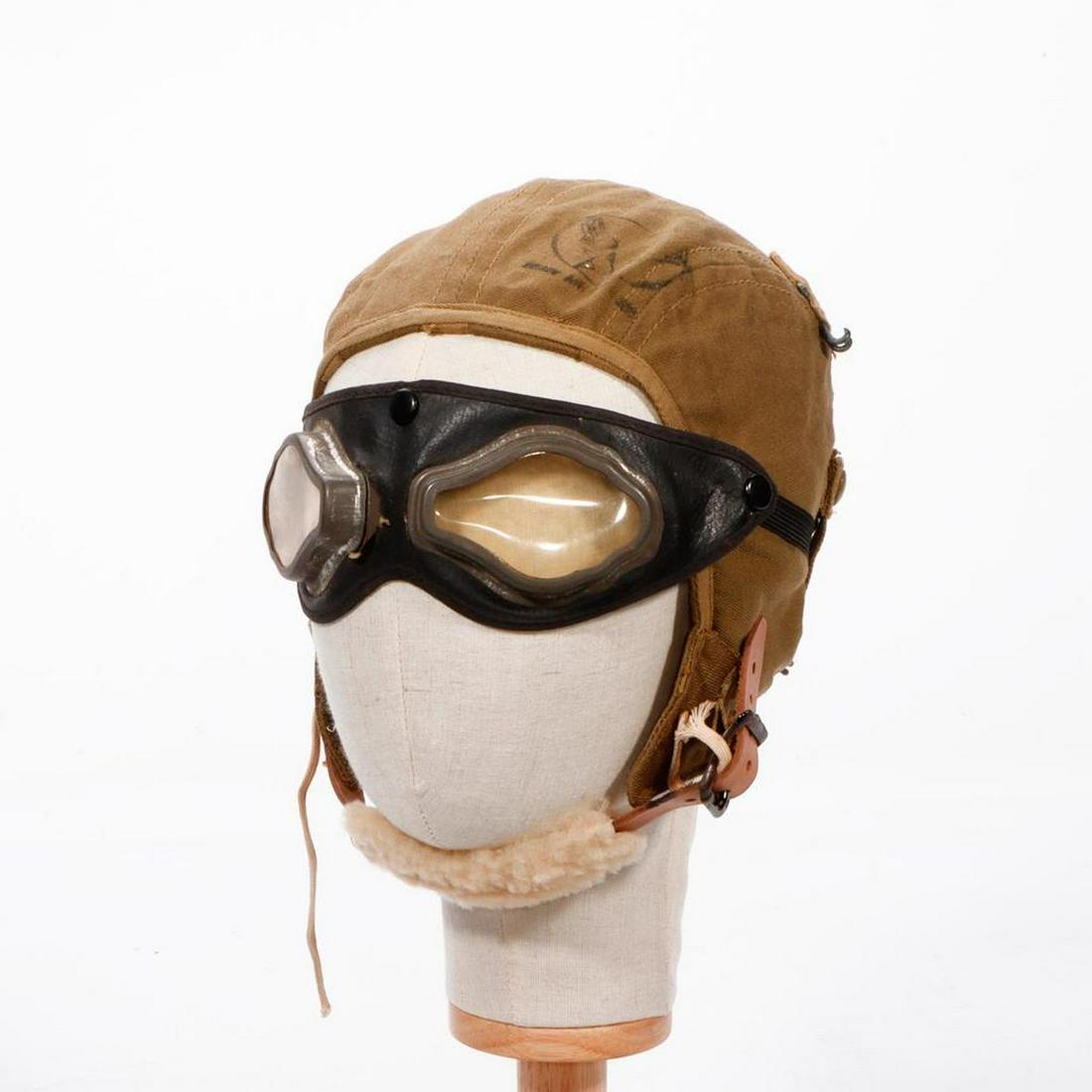 Vintage U.S. Air Force Cap/Goggles, with others. (1 of 3)