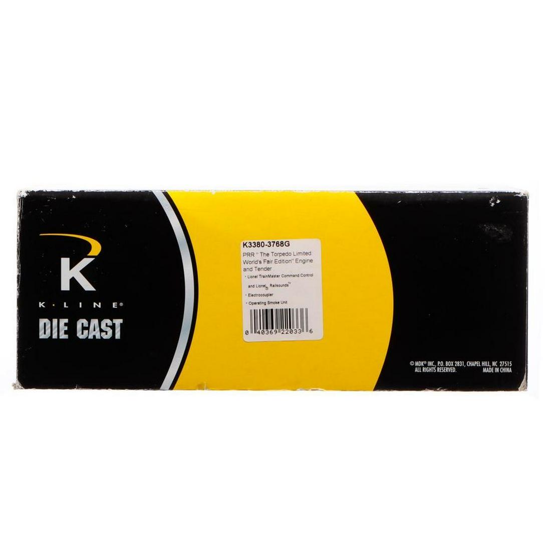 K-Line PRR "The Torpedo Limited: World's Fair Edition. O Gauge Loco&Tndr (1 of 2)