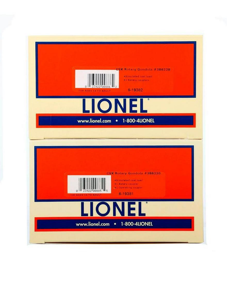 Lionel O Gauge 6-19380 CSX Rotary Gondola 2-Pack (1 of 2)
