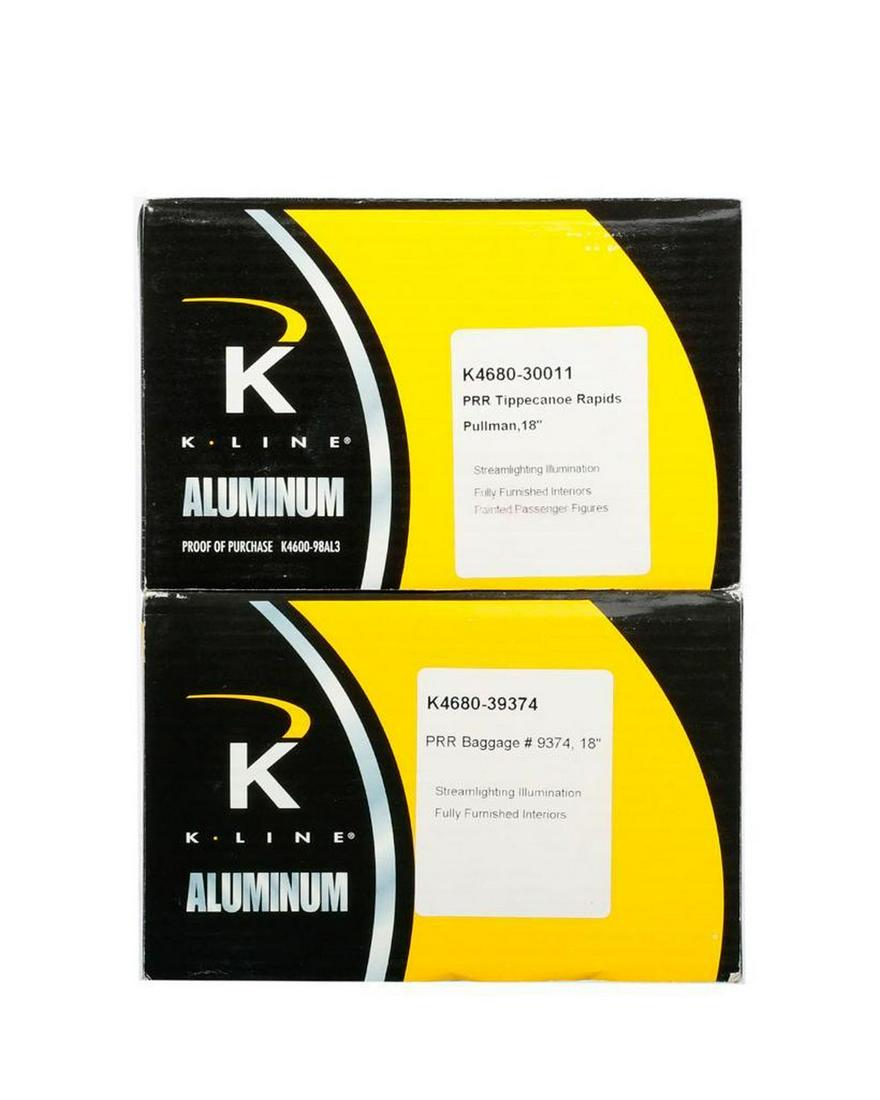 K-Line O Gauge PRR Streamline Aluminum Passenger Car 2 Pack (1 of 2)