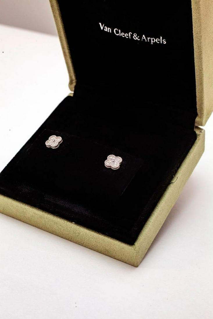 Van Cleef & Arpels Vintage Diamond Alhambra Earring Studs (1 of 7)