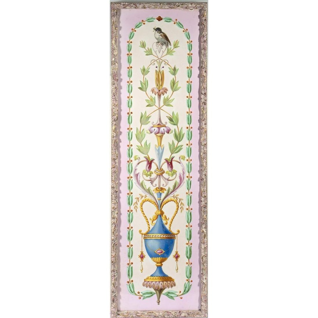 Neoclassical Style Pink Porcelain Panel (1 of 4)