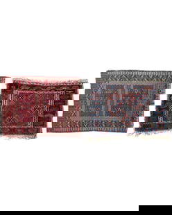 Turkomen Rug, with a Caucasian Mat.: Early 20th Century. Turkomen 53in x 45in.