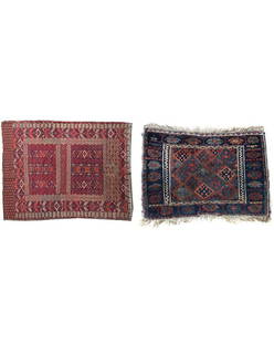 Turkomen Rug, with a Caucasian Mat.: Early 20th Century. Turkomen 53in x 45in.