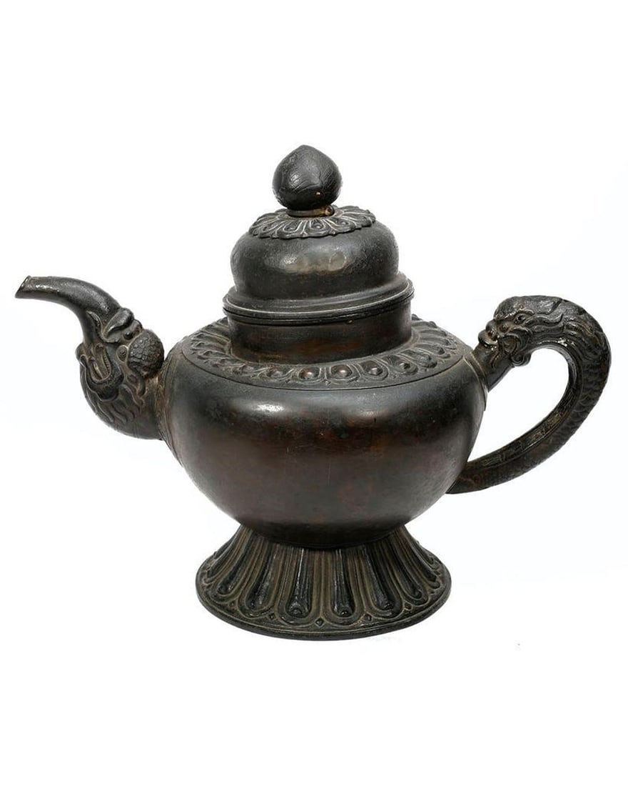 Large Tibetan Metal Teapot. (1 of 6)