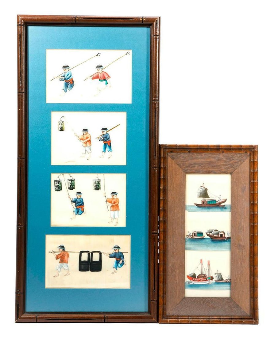 Group of Chinese Miniature Pith Paintings. (1 of 3)