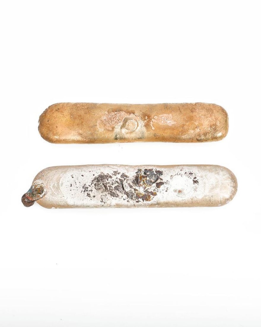 Two gold and silver ingots (1 of 2)