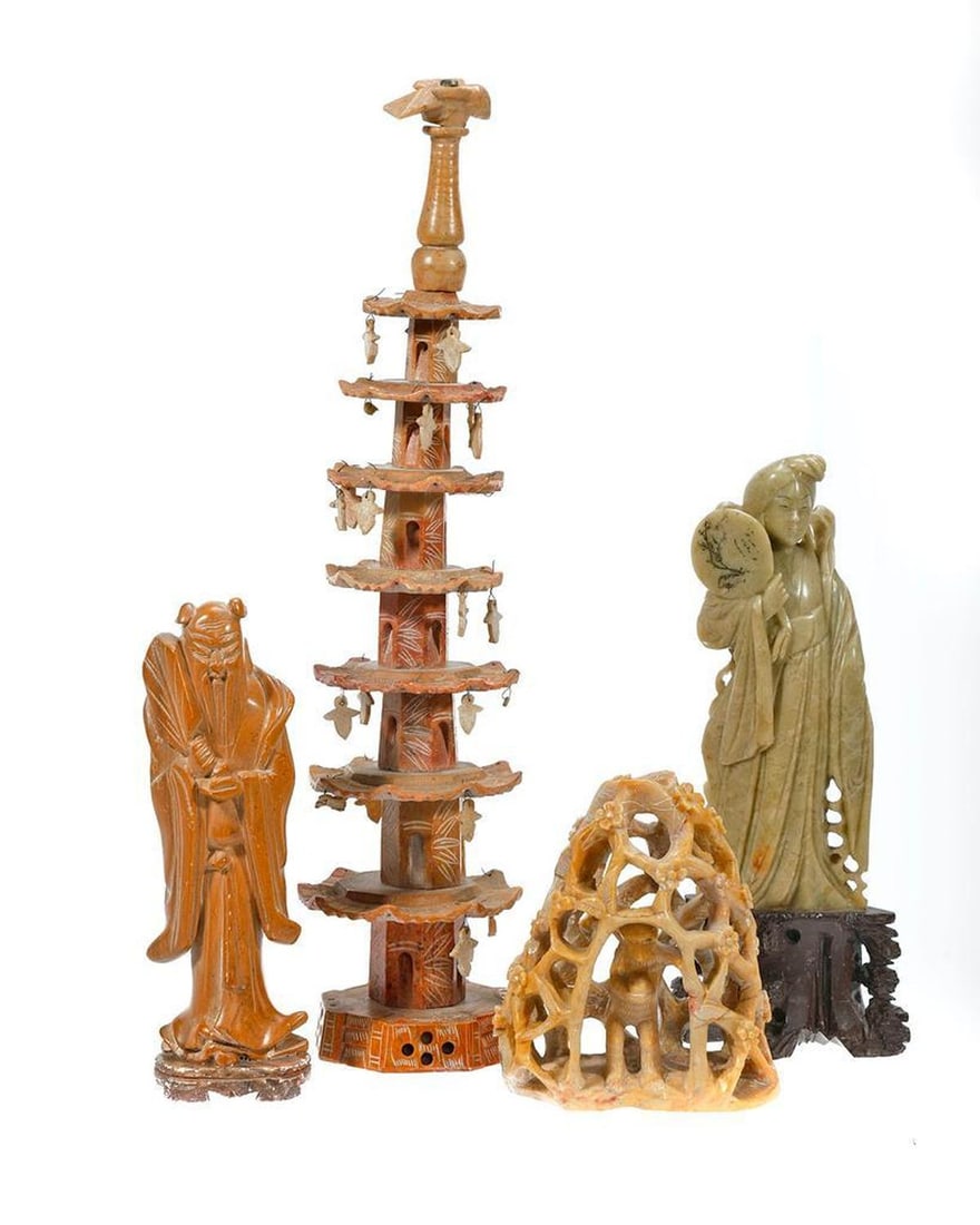 Chinese Carved Stone Decorative Objects (4). (1 of 4)