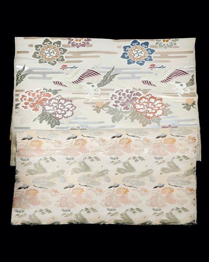 Two Vintage Asian Silk Brocade Panels. (1 of 2)