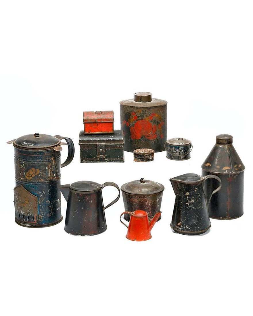 Group of Towle Painted Table Articles. (1 of 3)