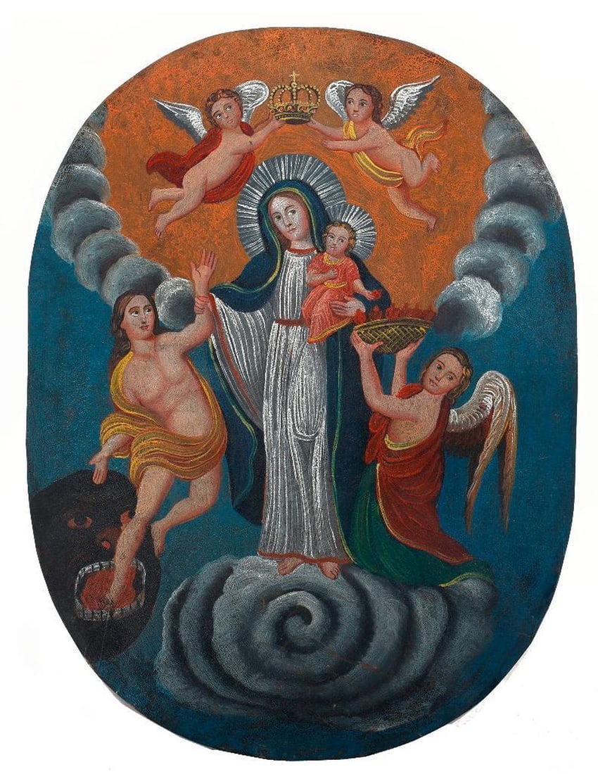 A Mexican Retablo of Our Lady of the Light. (1 of 2)