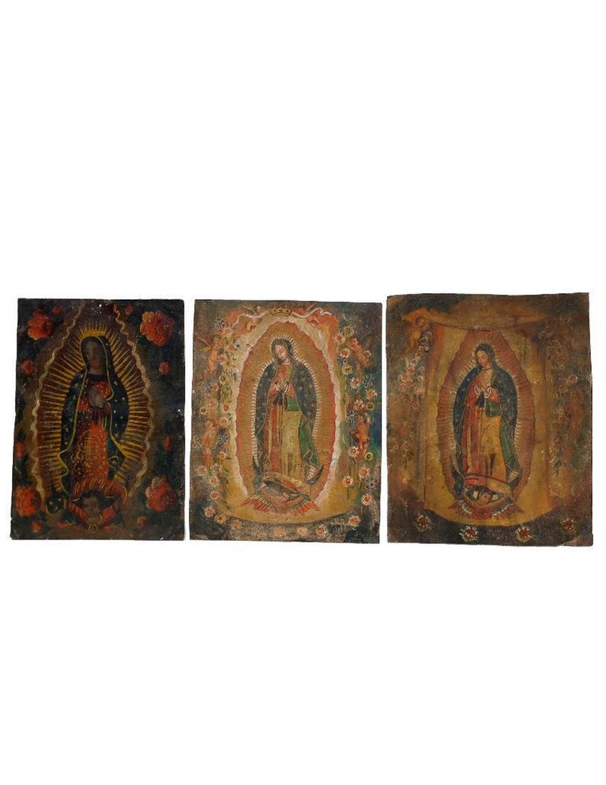 Three Mexican Retablos, Our Lady of Guadalupe. (1 of 2)