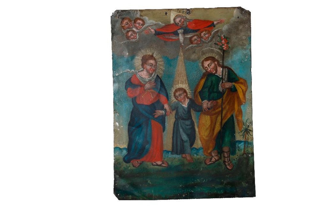 A Mexican Retablo of the Holy Family. (1 of 2)