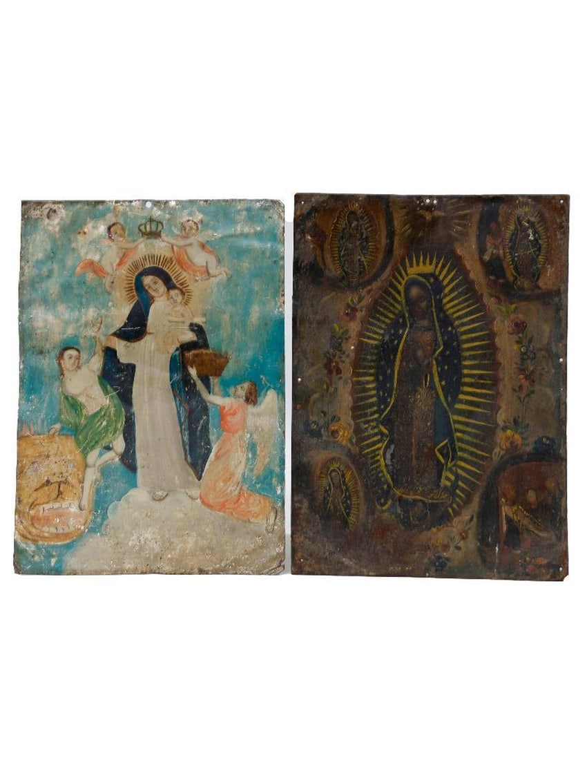 Two Mexican Retablos of Mary. (1 of 2)