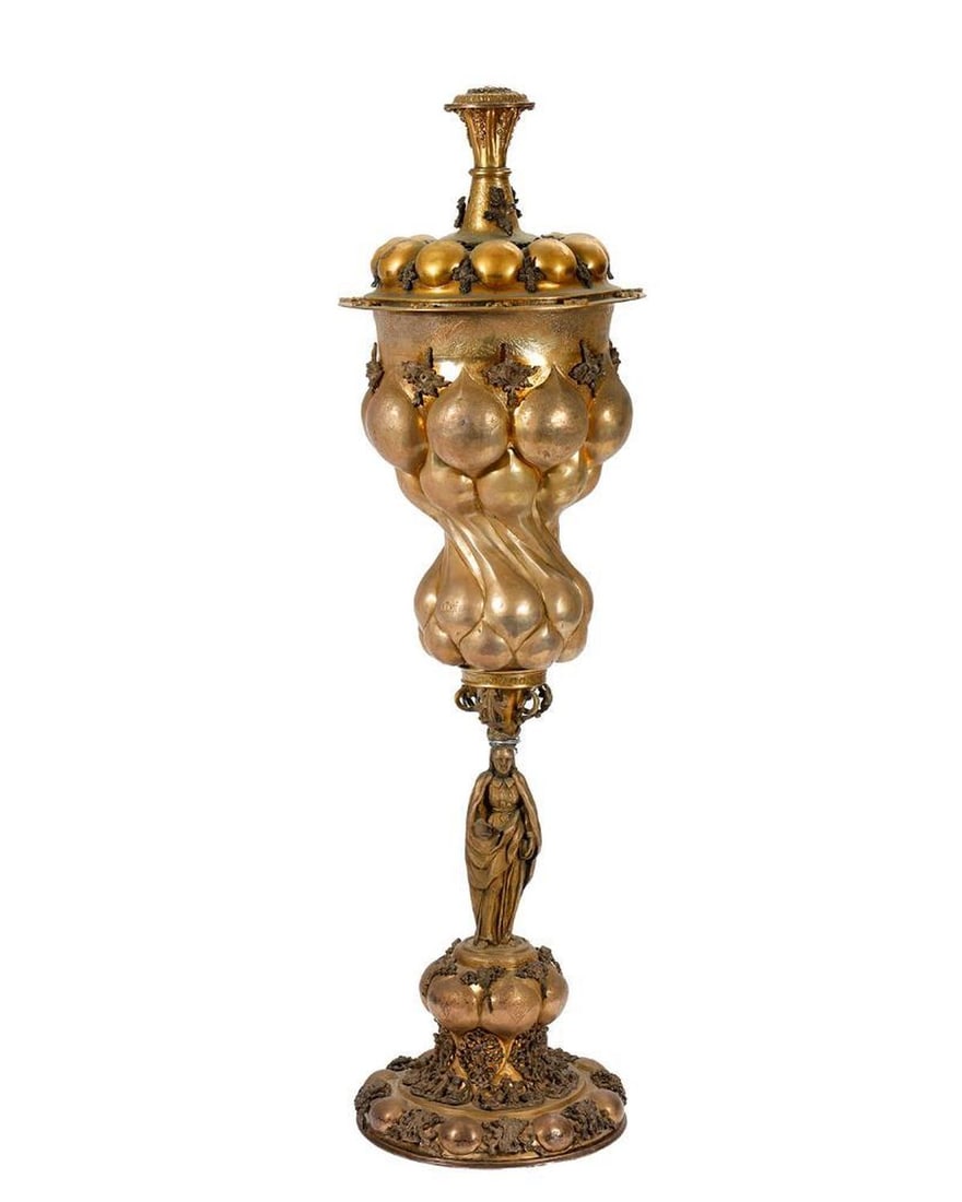 Silvered Metal Goblet, 19th Century. (1 of 7)