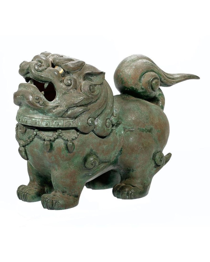 Chinese Bronze Shishi Lion Censer. (1 of 4)