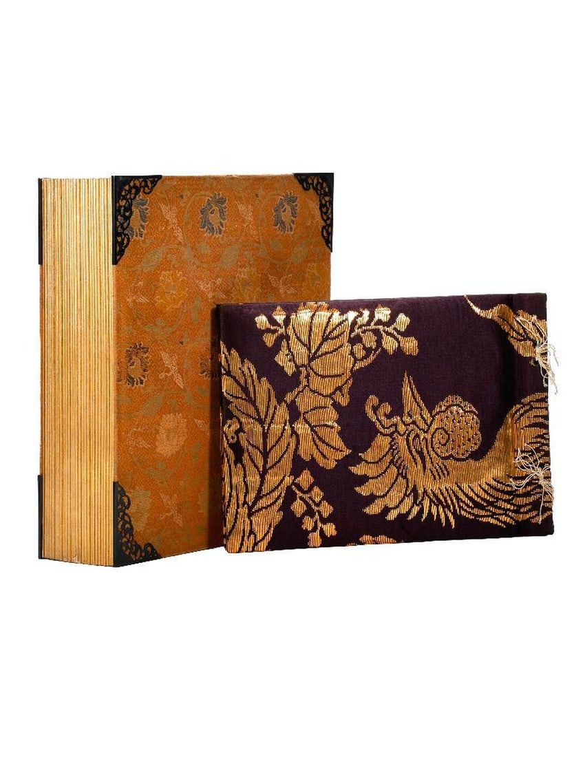 Japanese Early Brocade Covered Album, with another. (1 of 2)