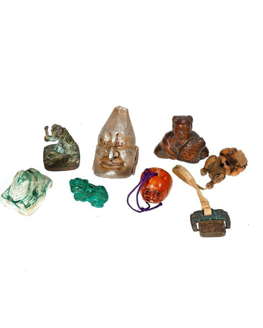 Group of Netsukes and Other Artworks. (1 of 3)