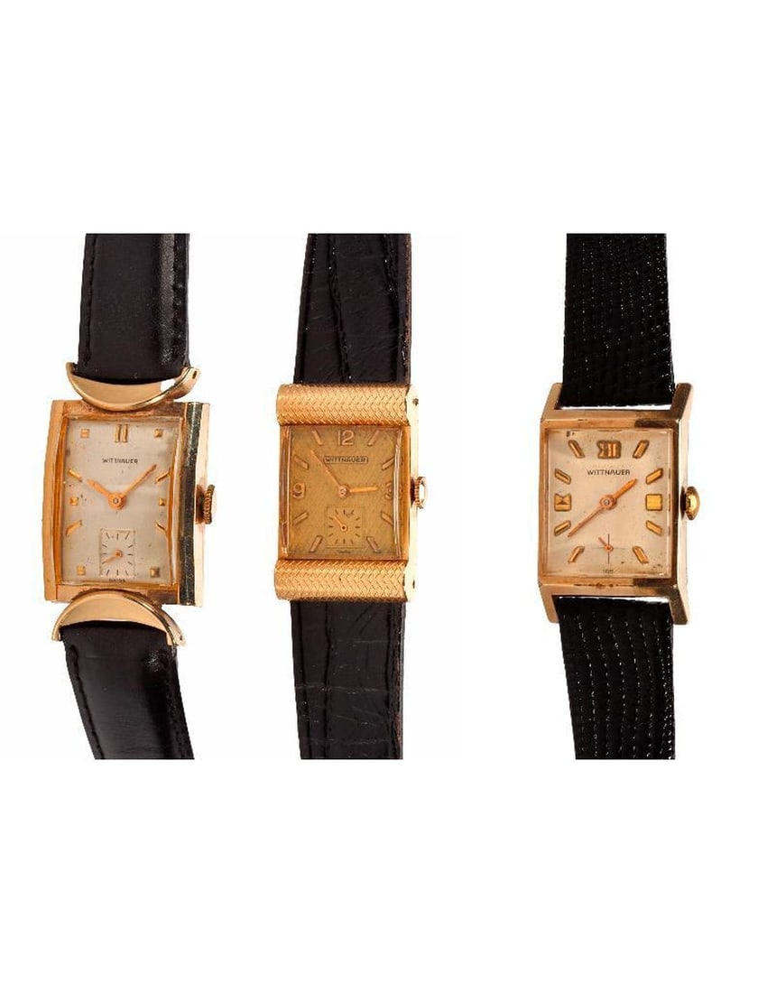 Three Wittnauer Watches: Three Wittnauer Watches. NOTE: Watches were running prior to auction, all watches are sold as is regardless of functionality. Please examine the provided photos to thoroughly evaluate each piece. All
