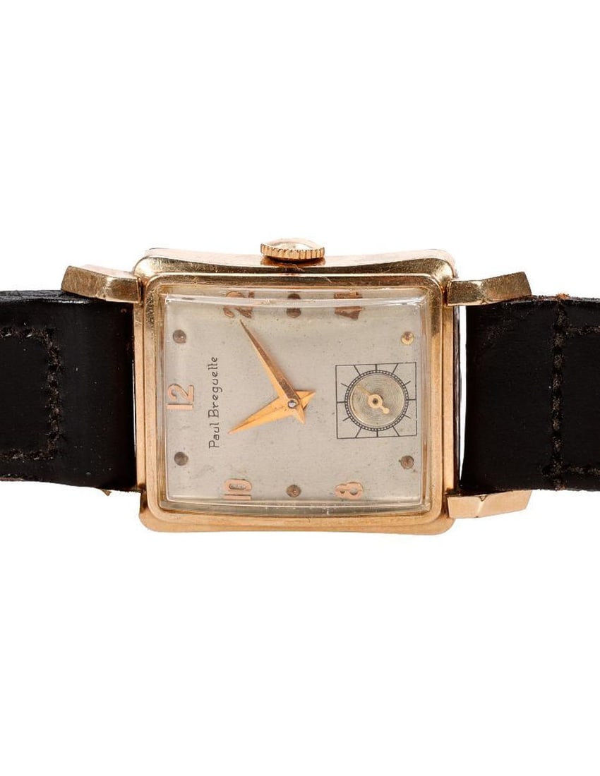 Vintage Paul Breguelle Tank Watch: Vintage Paul Breguelle 10k Gold Filled Tank Watch. NOTE: Watch was running prior to auction, all watches are sold as is regardless of functionality. Please examine the provided photos to thoroughly ev