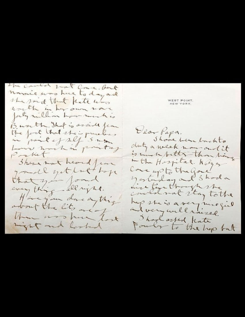 George S. Patton, Signed Letter to His Father. (1 of 4)