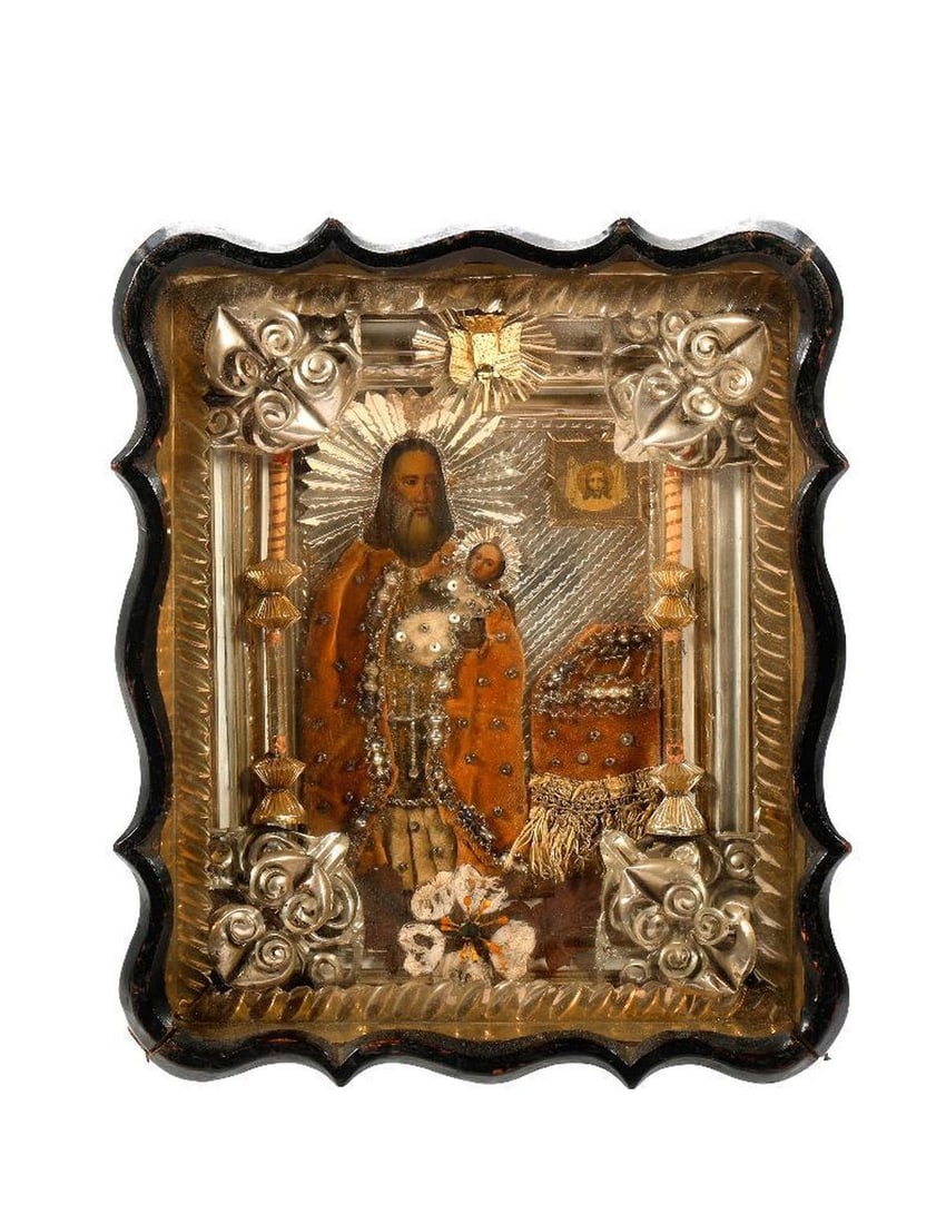 An Icon of Saint Simeon with the Christ Child, in Kiot. (1 of 2)