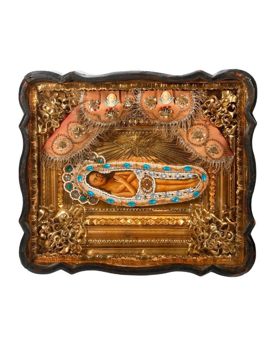 An Icon of Christ with Beaded Shroud, in Kiot. (1 of 2)