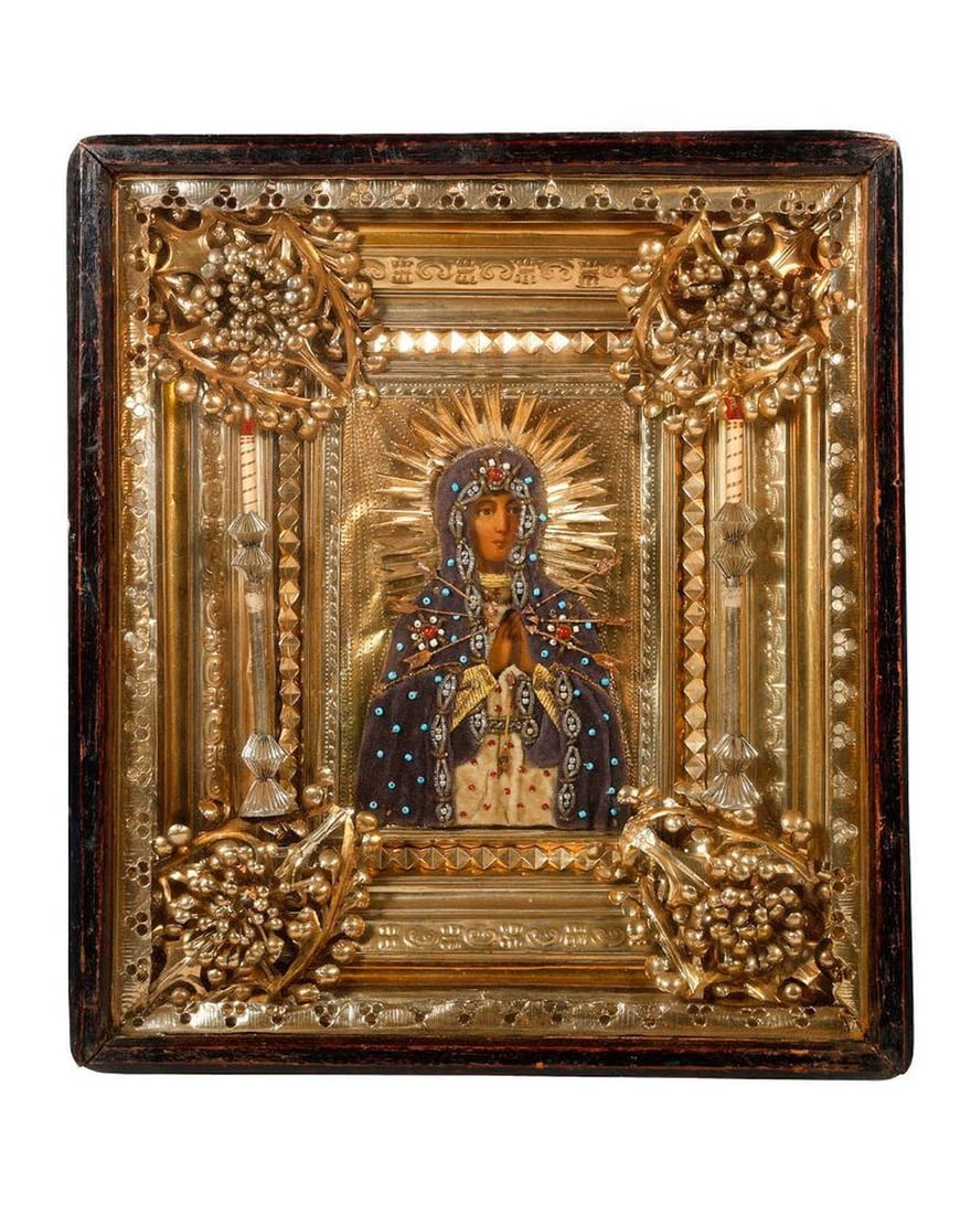 An Icon of the Theotokos with Seven Arrows, in Kiot. (1 of 2)