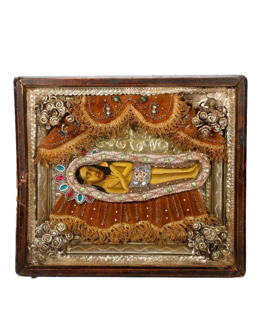 An Icon of Christ with Beaded Shroud, in Kiot. (1 of 2)