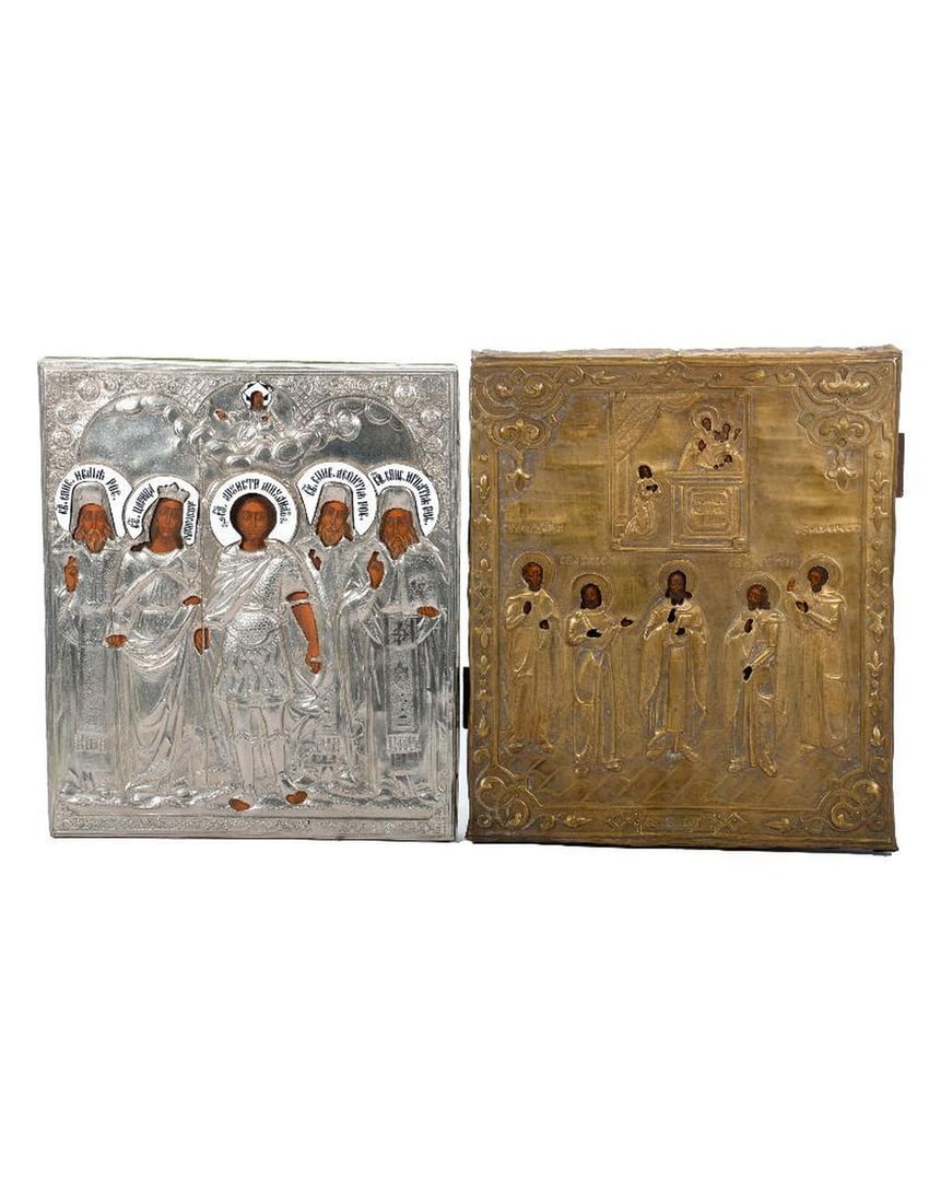 Two Icons, Saint Michael and Others. (1 of 4)