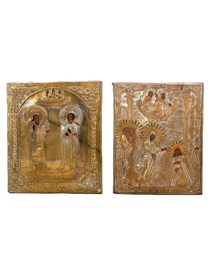 Two Icons, Saint Sergius and Others. (1 of 4)