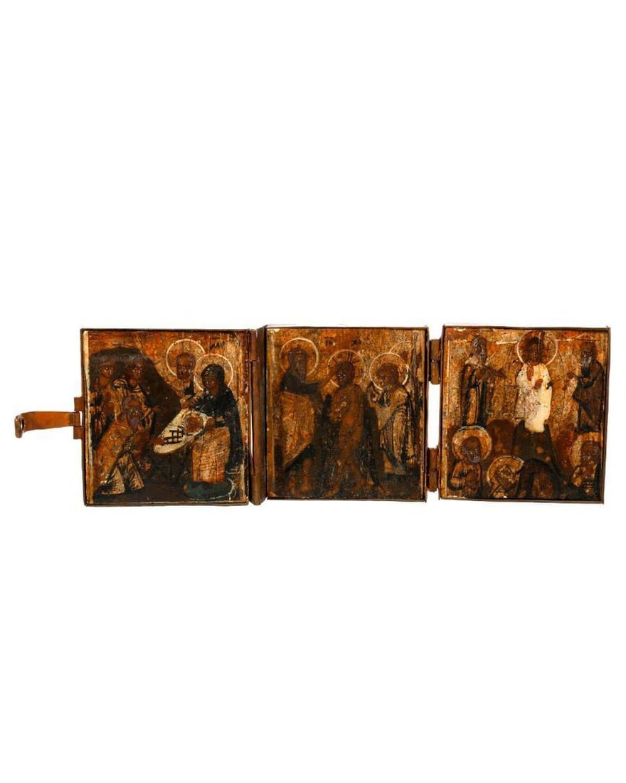 Triptych Travel Icon in Copper Case. (1 of 3)