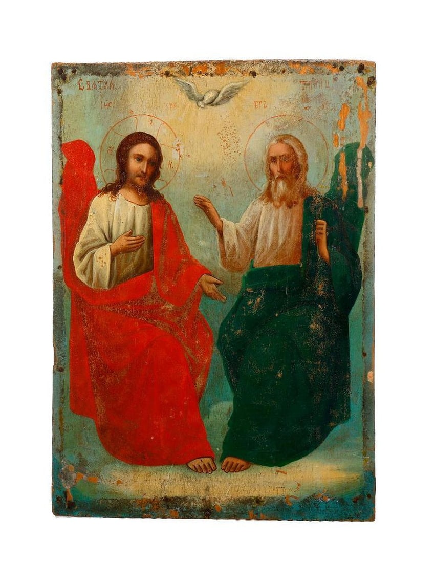 An Icon Panel of the New Testament Trinity. (1 of 3)