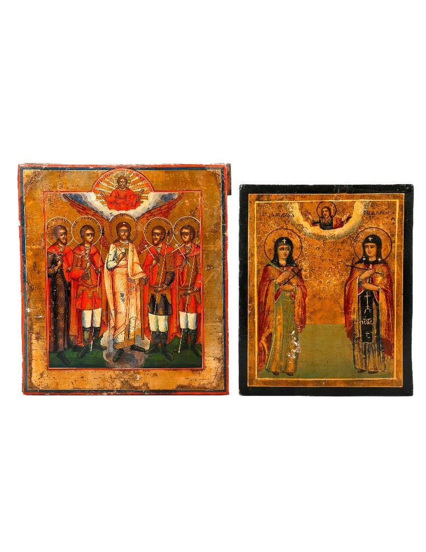 Two Icon Panels of Saints. (1 of 2)
