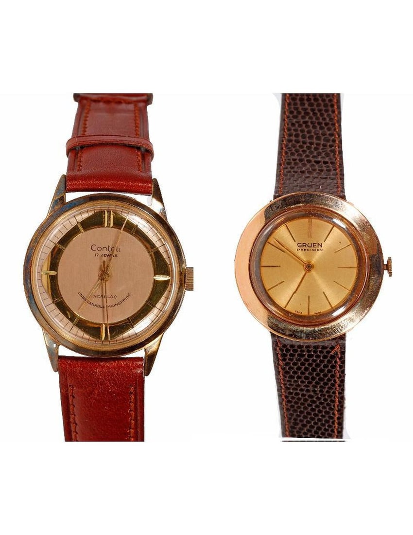Vintage Gruen Precision Watch & Vintage Contoli Watch (1 of 5)