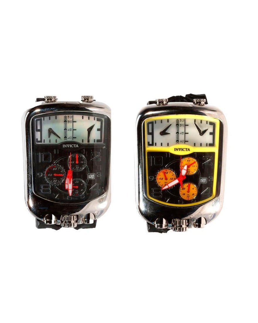 Two Invicta Watches: Two Invicta Watches. NOTE: All watches are sold as is regardless of functionality. Please examine the provided photos to thoroughly evaluate each piece. All watches in the sale have been in storage si