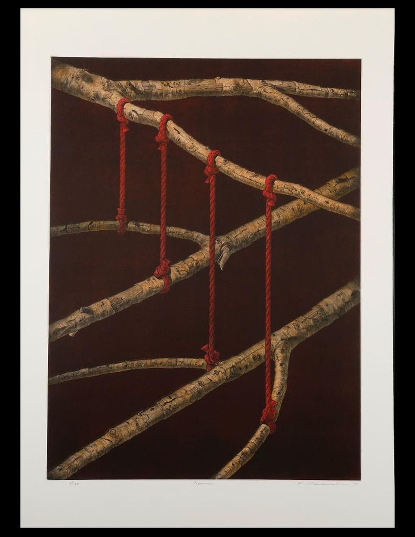 Katsunori HAMANISHI (1949): Artist :Katsunori HAMANISHI (1949). Series : Swing. Date : 1989. Medium:Mezzotint. Dimensions :19 3/4" x 15 1/4". Condition : Very good.