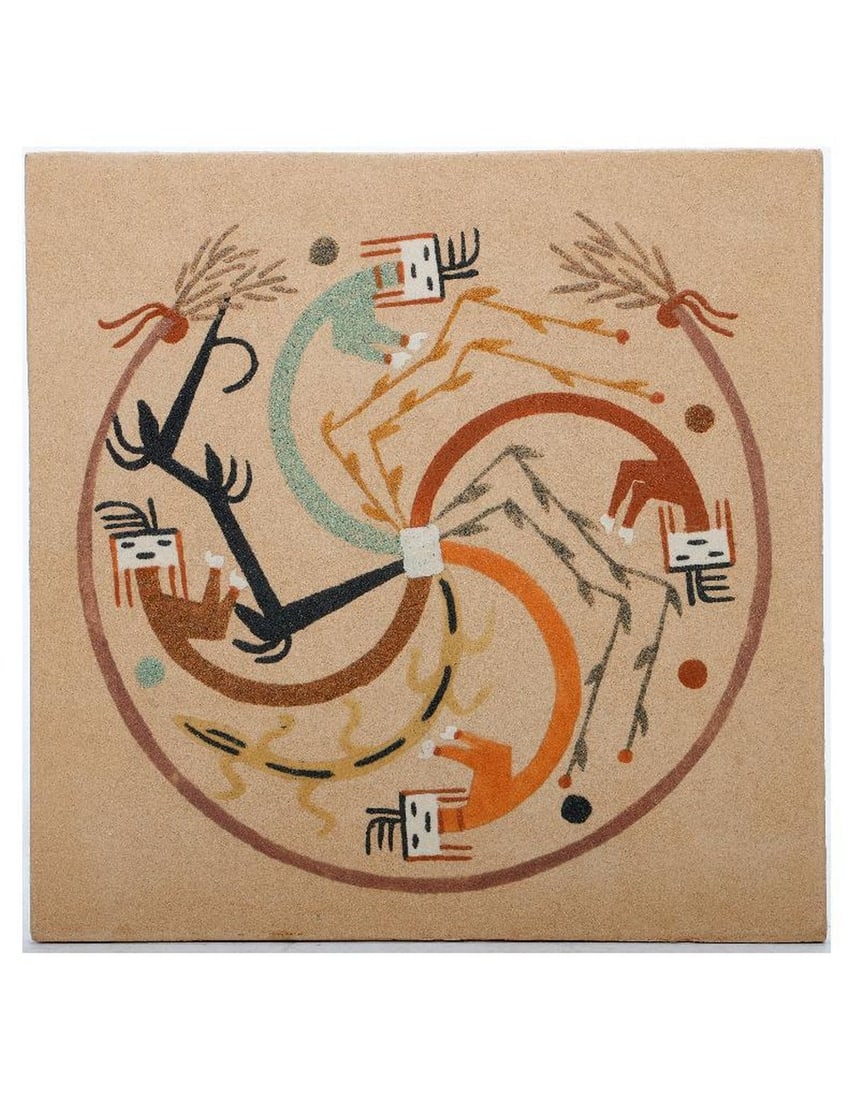 Navajo Rainbow Sand Painting. (1 of 2)