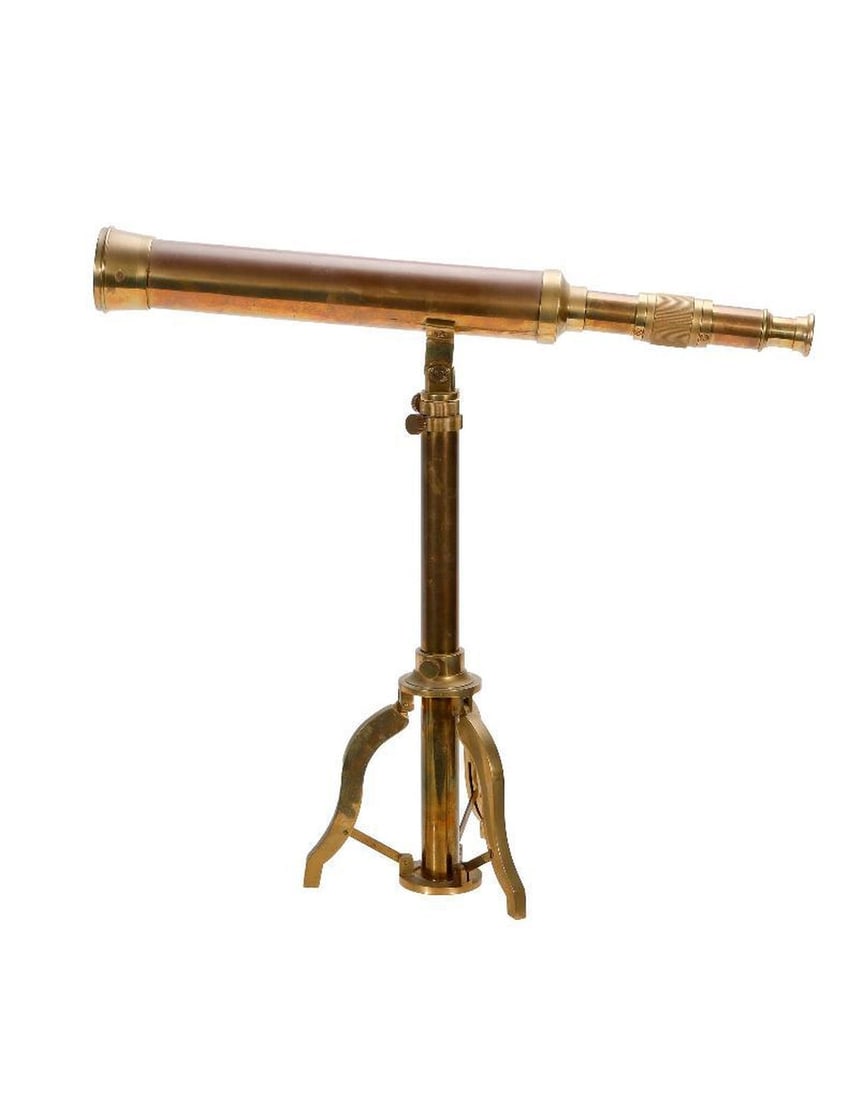 A Contemporary Brass Standing Telescope. (1 of 2)