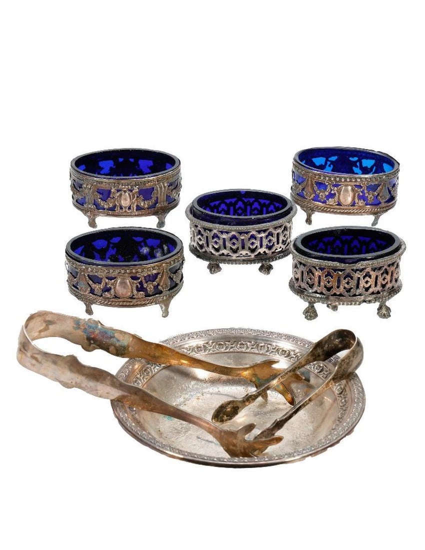 A Reed & Barton Sterling Dish, with other table items. (1 of 5)